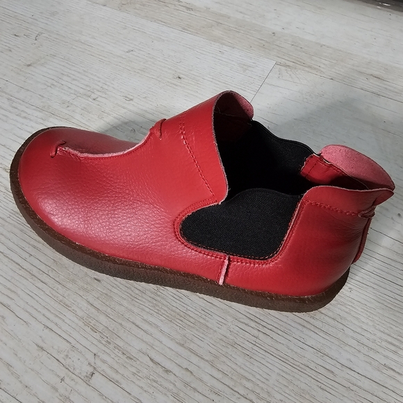 Mordenmiss (Tuo Rui) Chelsea Red Ankle Boots-pull-on- size 7.5 - Picture 6 of 12